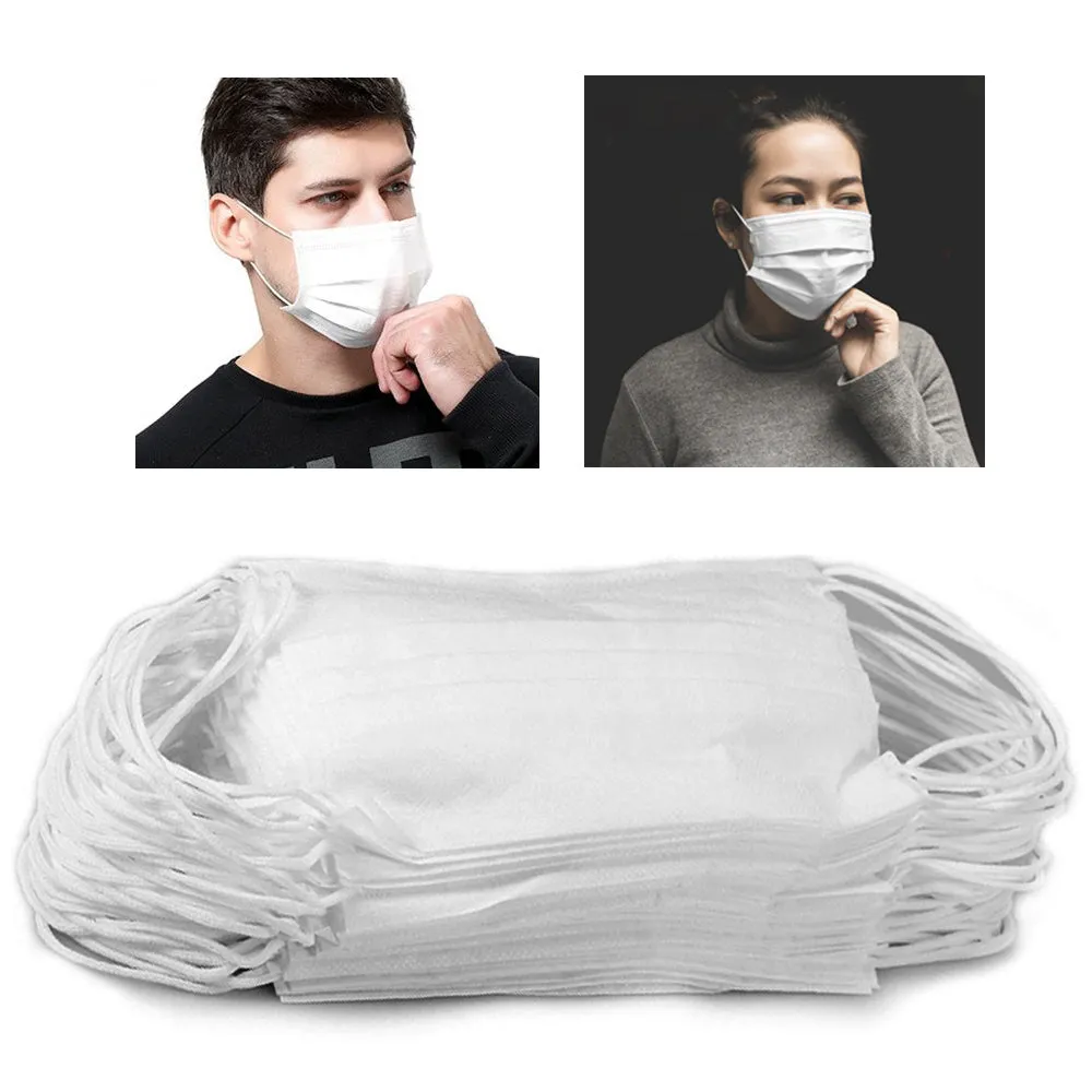 10 Disposable Face Mask Earloop Anti-Dust Mouth Cover Filter Medical Dental Nail