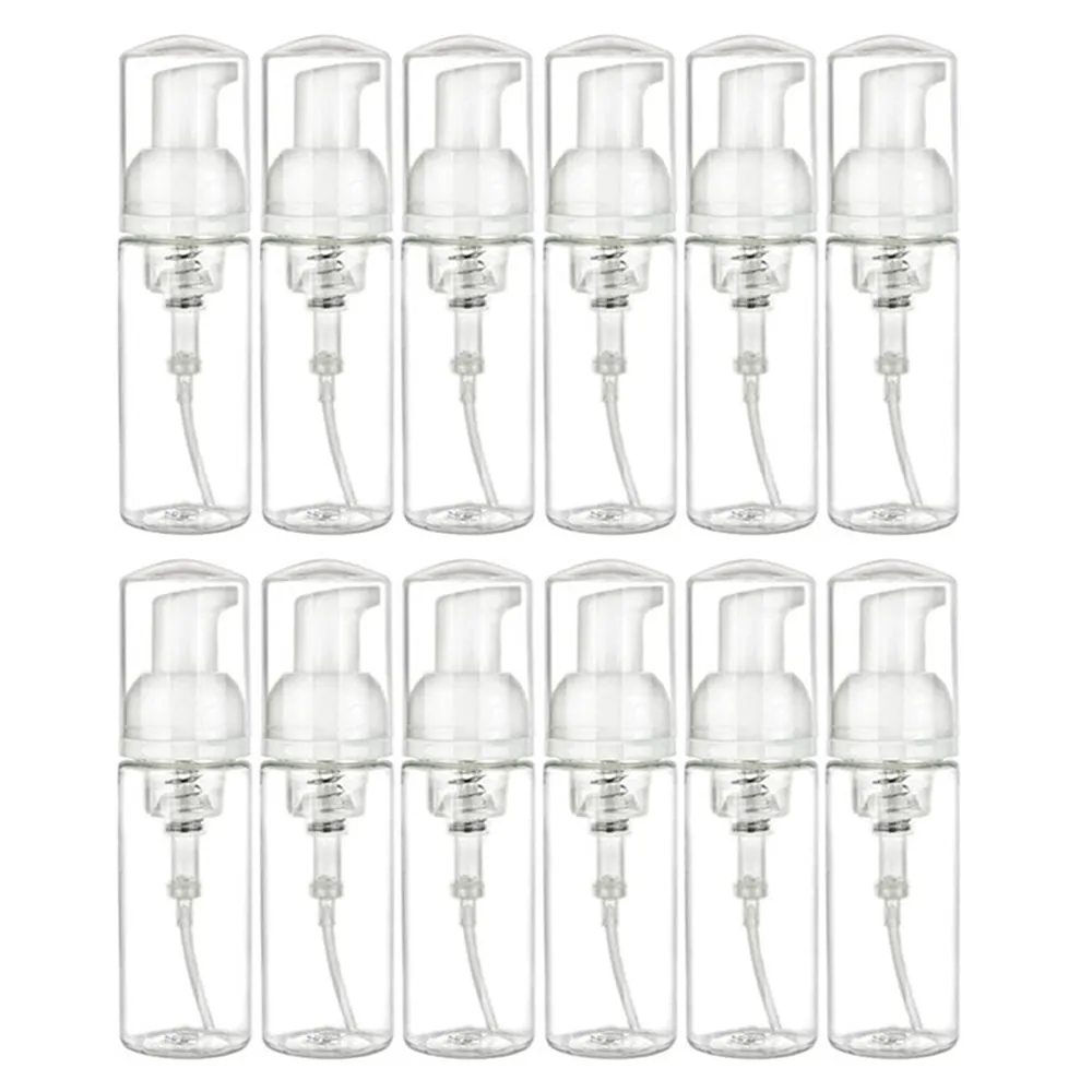 10X Travel Bottle Foamer Pump 50mL Clear Plastic Liquid Soap Dispenser Mini Size