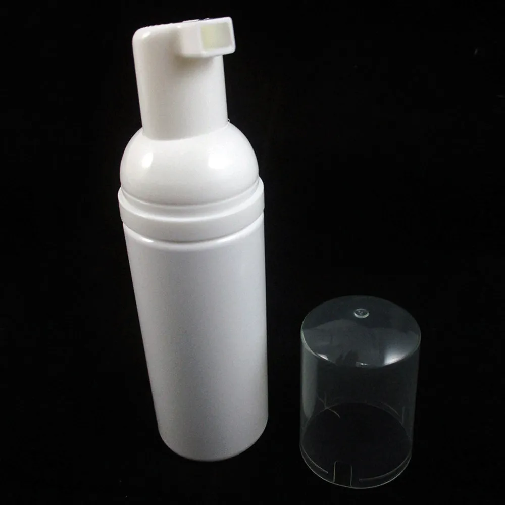 12 White Empty Foam Pump Bottles Plastic Mini Travel Soap Dispenser 50ml 1.7oz