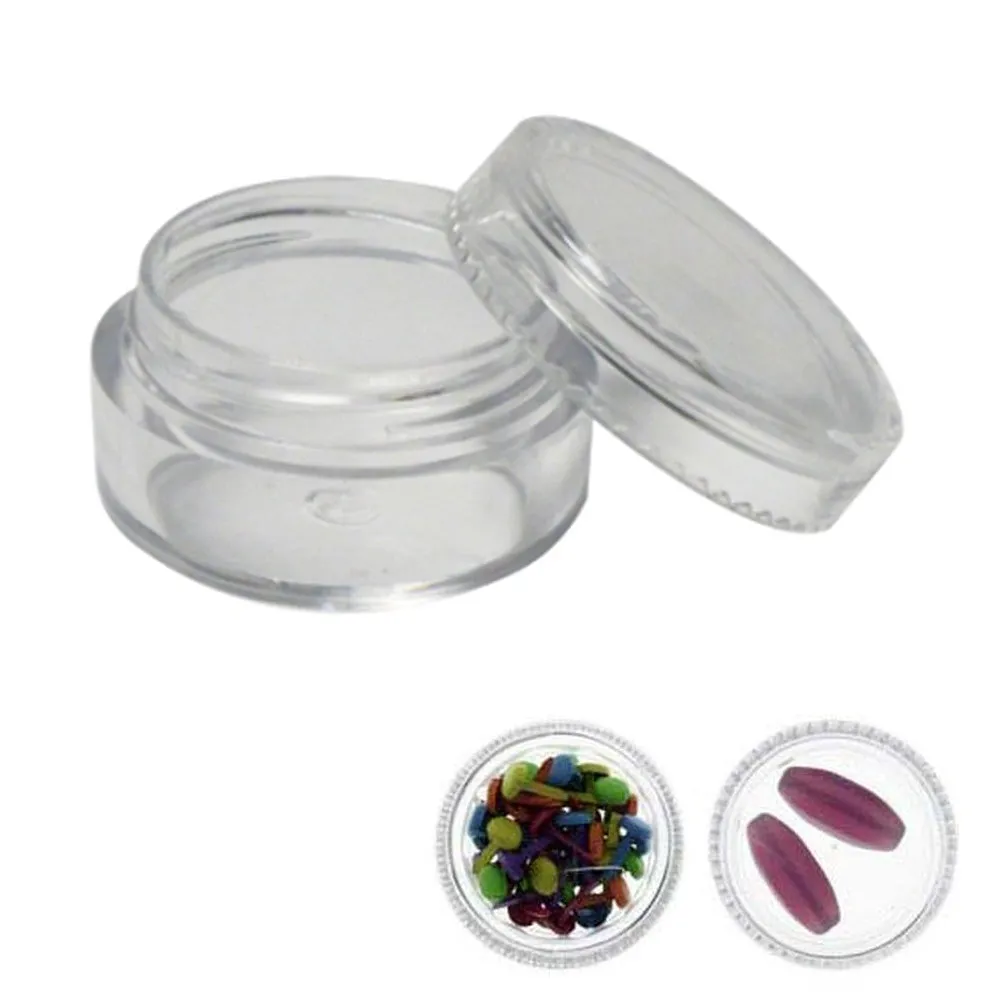 20 Pcs Clear Balm Cosmetic Jars Screw-On Lids Makeup Empty Plastic Container Pot