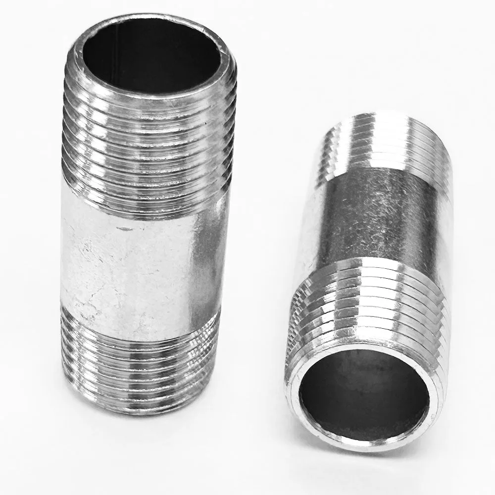 4pc Steel Nipple Connector Male Threaded 3/4" x 1 7/8" Long Pipe Fittings Repair