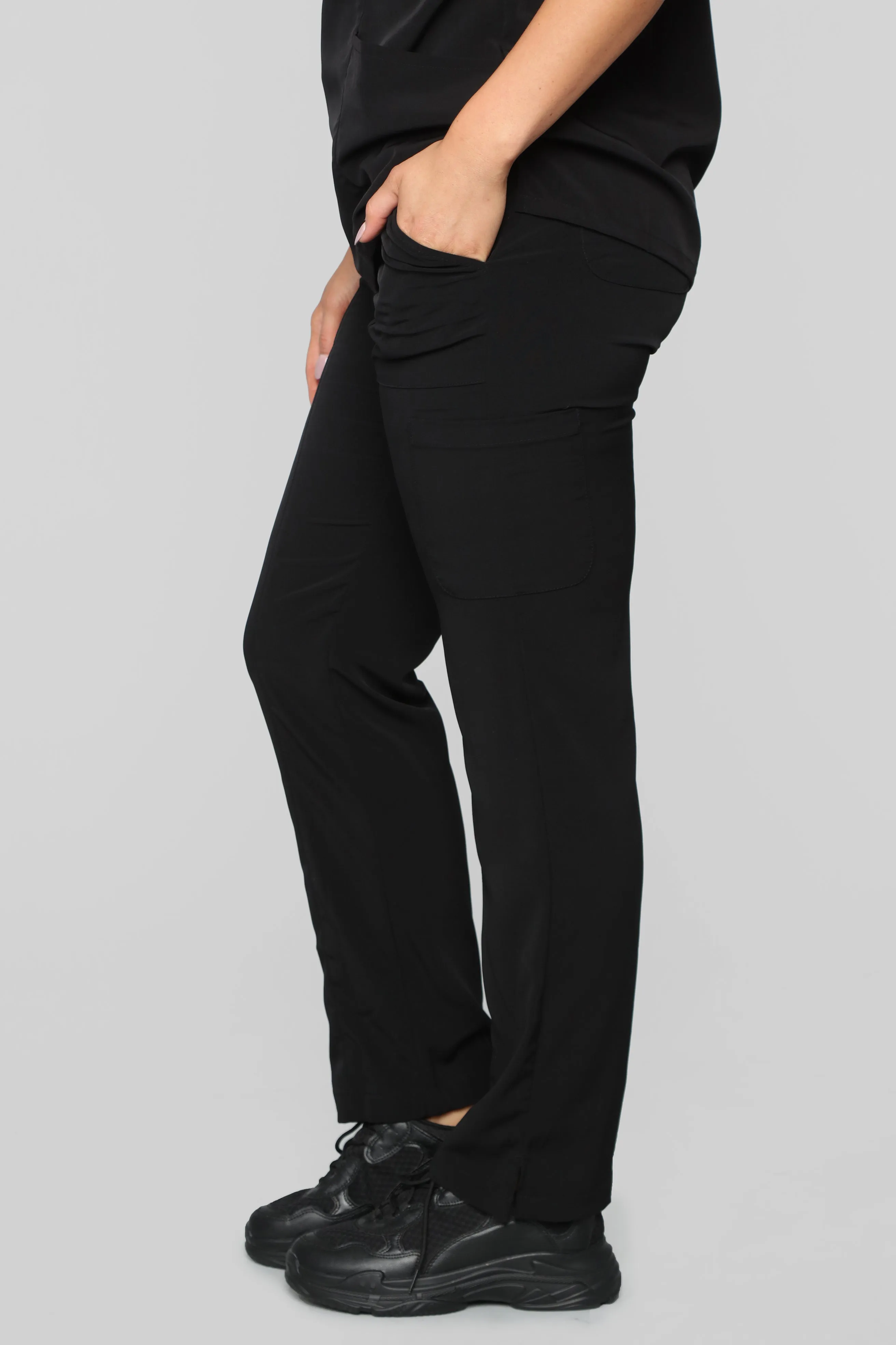 Always On Call Relaxed Fit Scrub Pant -Black