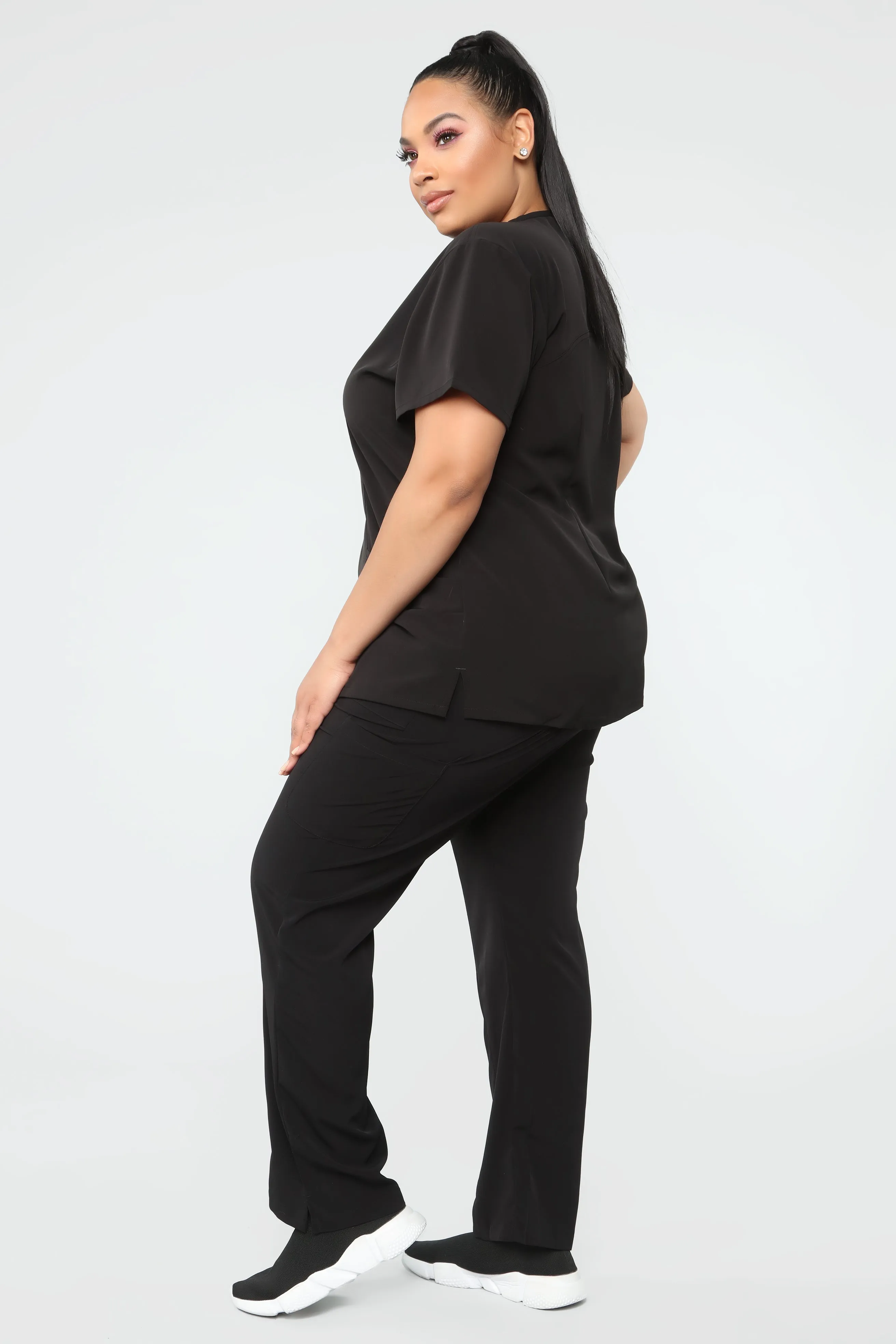 Always On Call Relaxed Fit Scrub Pant -Black