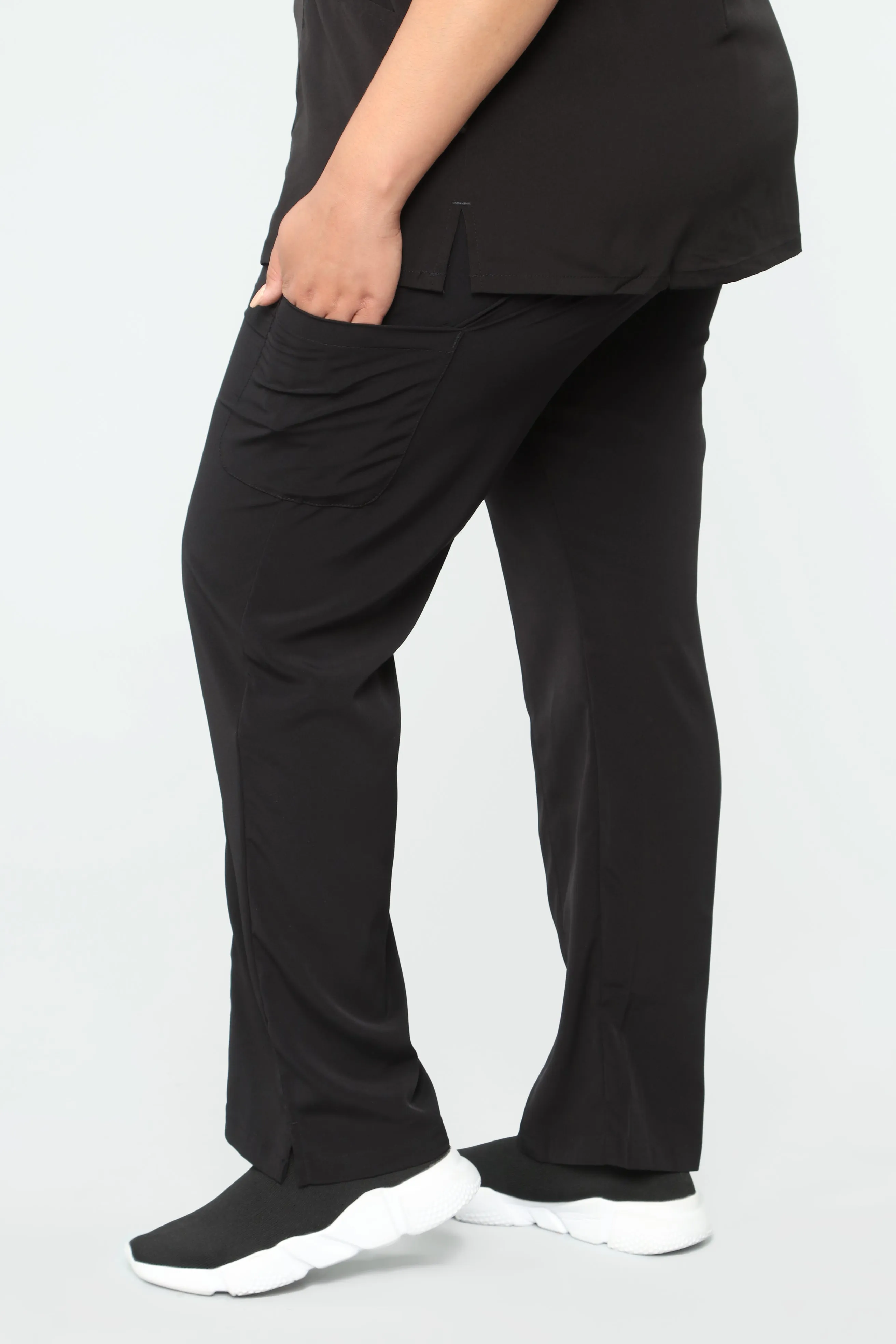 Always On Call Relaxed Fit Scrub Pant -Black