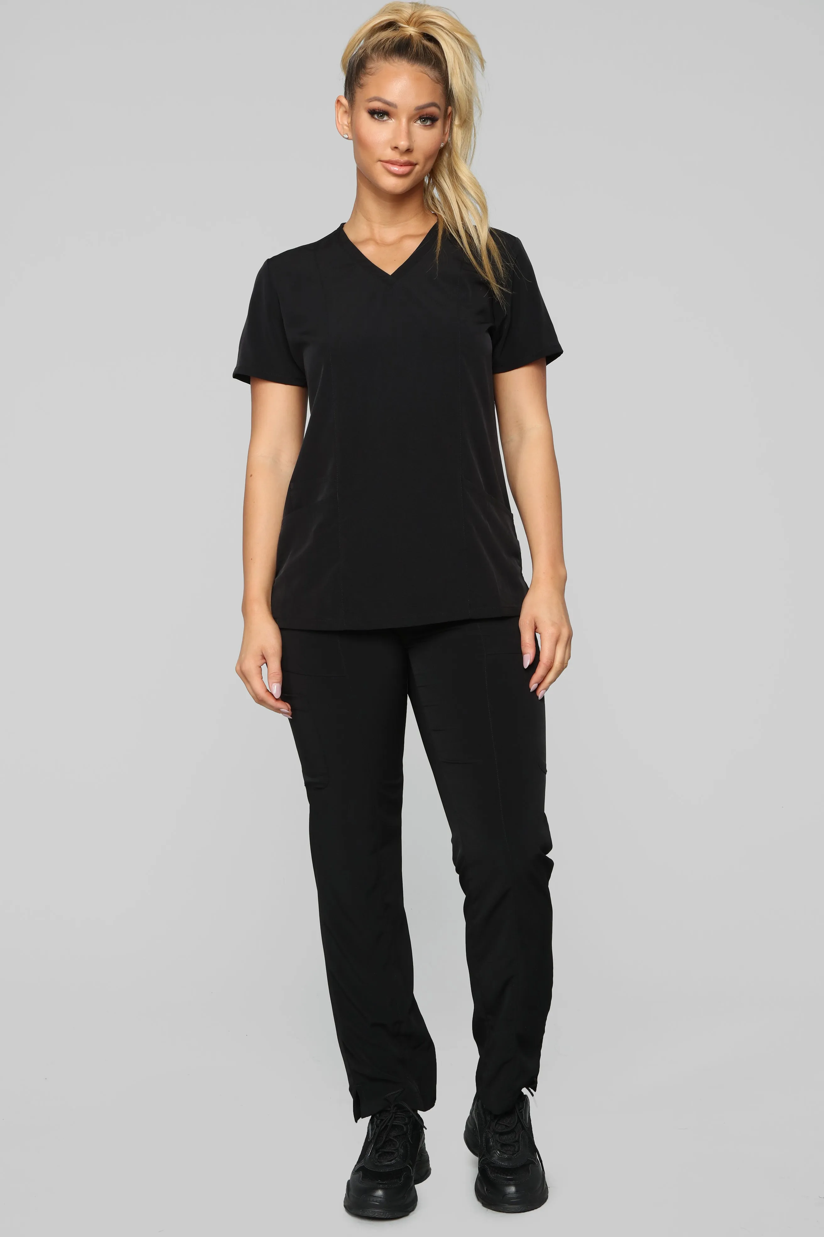 Always On Call Relaxed Fit Scrub Pant -Black