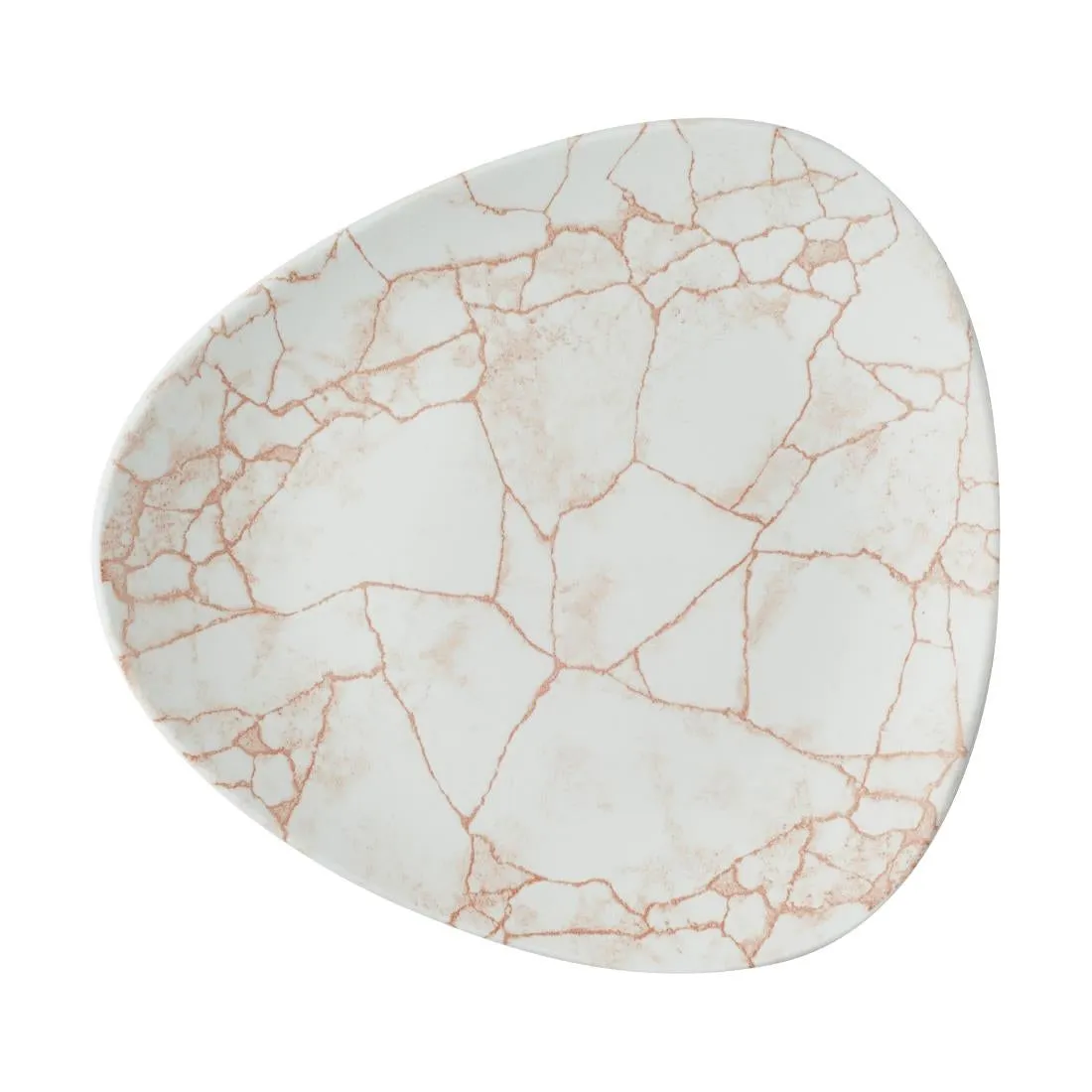 Churchill Studio Prints Kintsugi Lotus Plates Coral 228mm (Pack of 12)