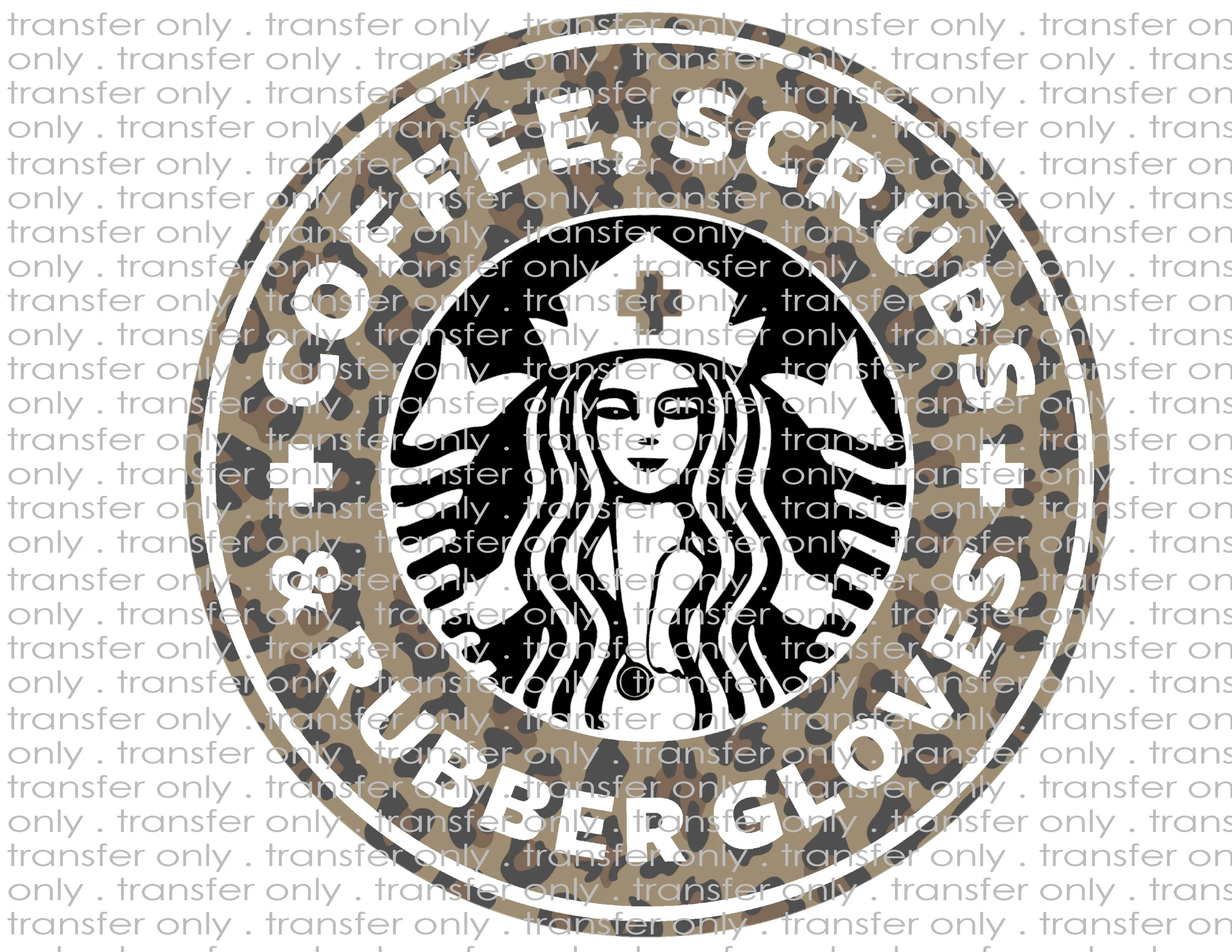 Coffee, Scrubs, Rubber Gloves - Waterslide, Sublimation Transfers