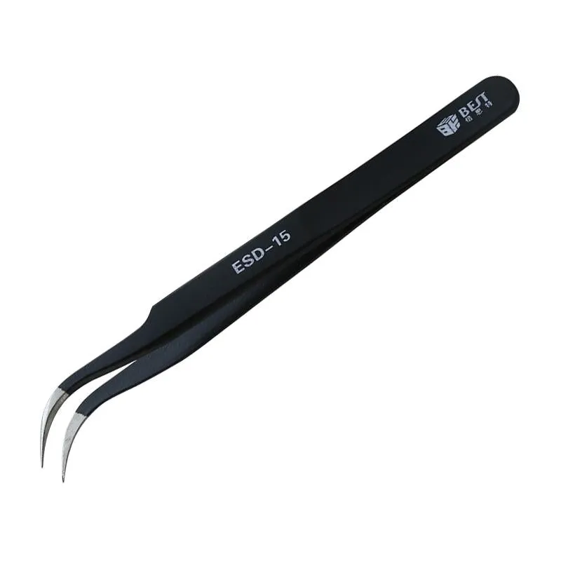Esd Stainless Steel Tweezers - Precision Anti Static - Best Bst 15