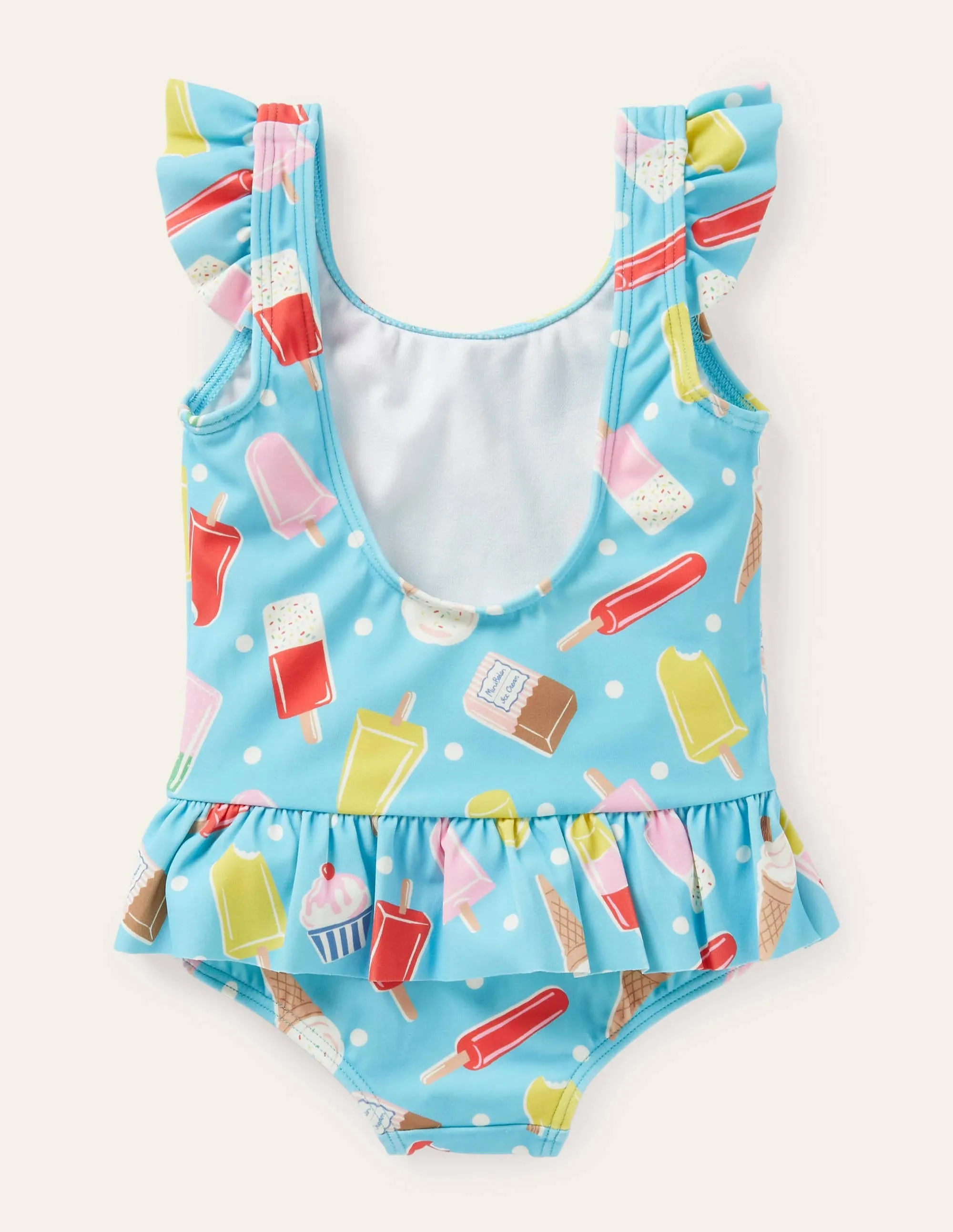 Fun Frill Sleeve Swimsuit-Multi Ice Creams
