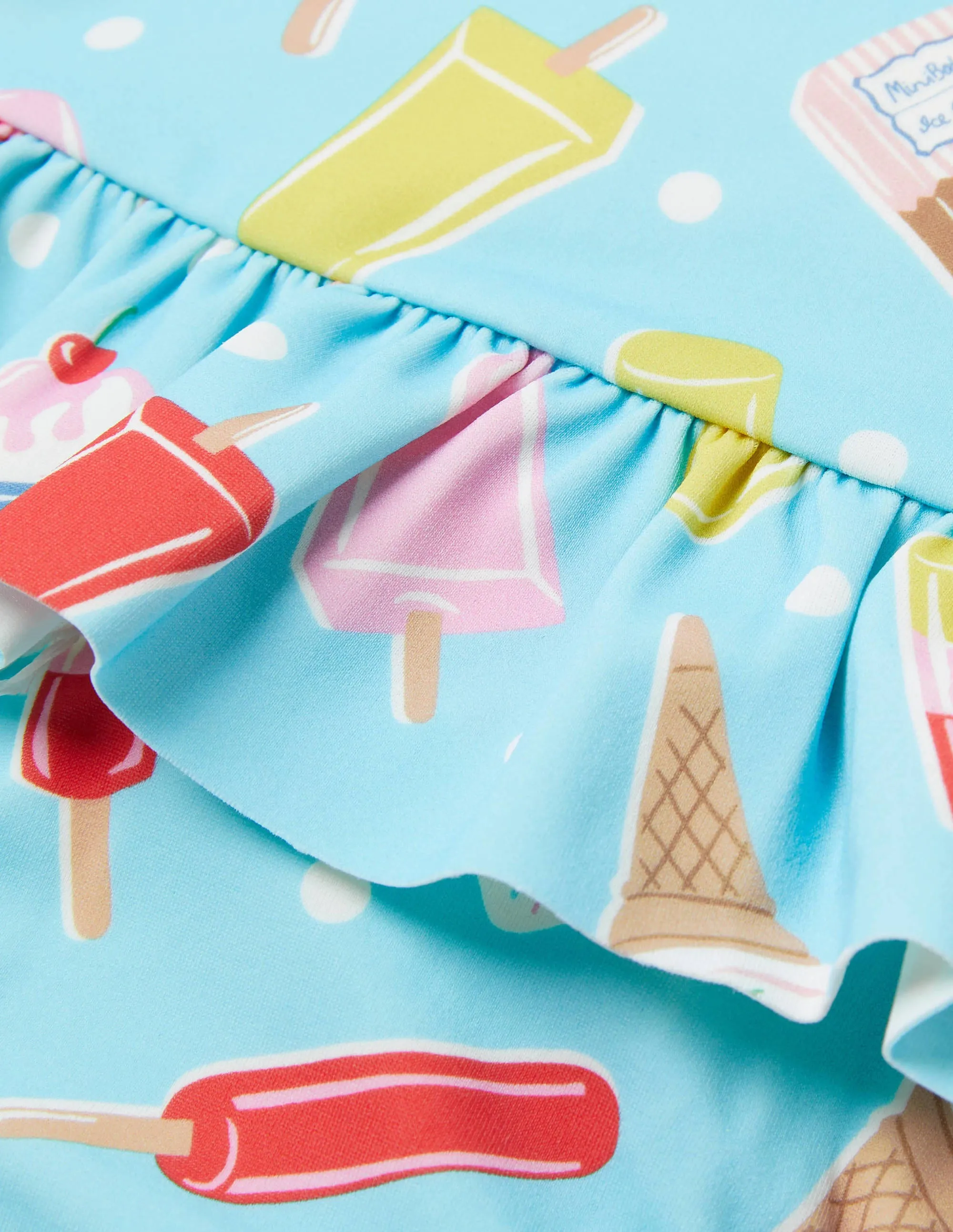 Fun Frill Sleeve Swimsuit-Multi Ice Creams