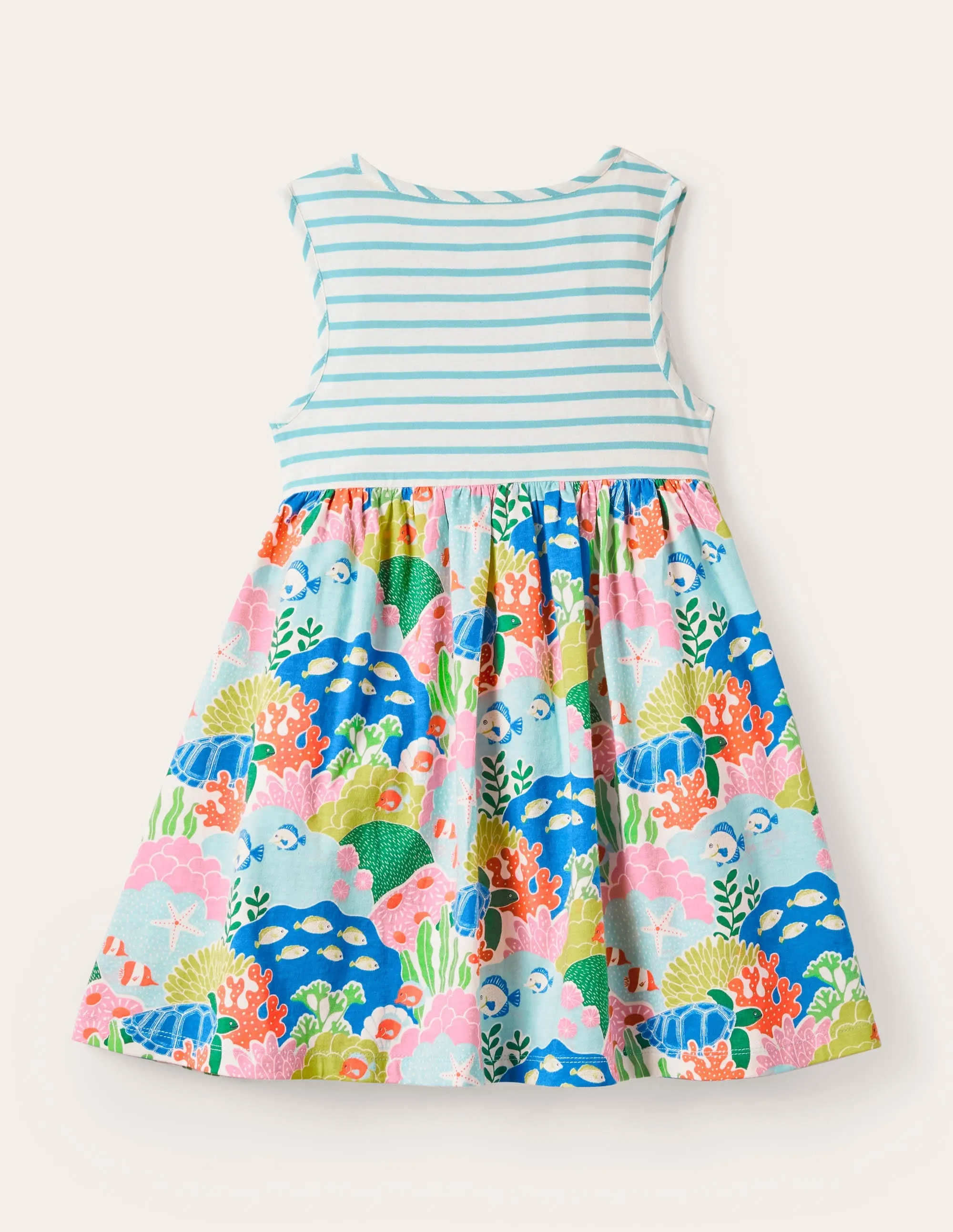 Hotchpotch Jersey Dress-Multi Coral Reef