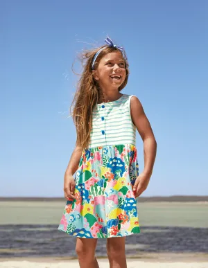 Hotchpotch Jersey Dress-Multi Coral Reef