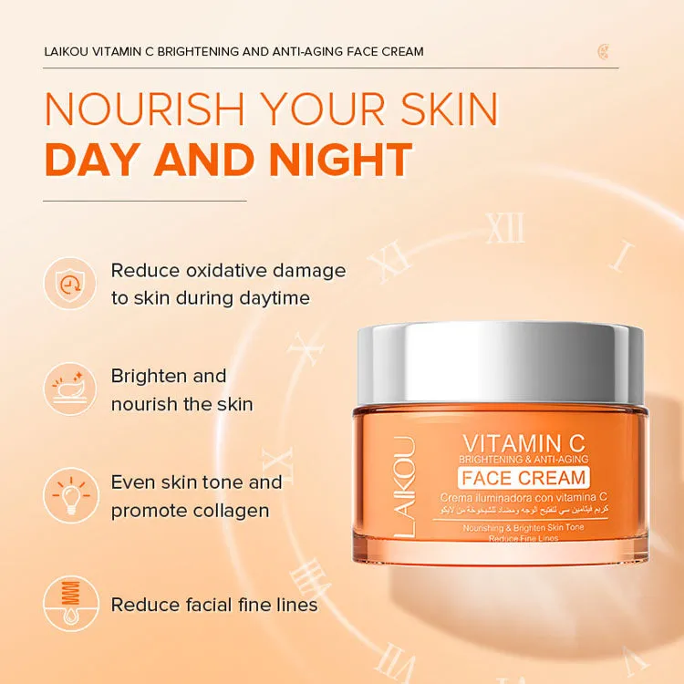 LAIKOU Private Label Vitamin C Face Cream – Brightening & Anti-Aging Moisturizer