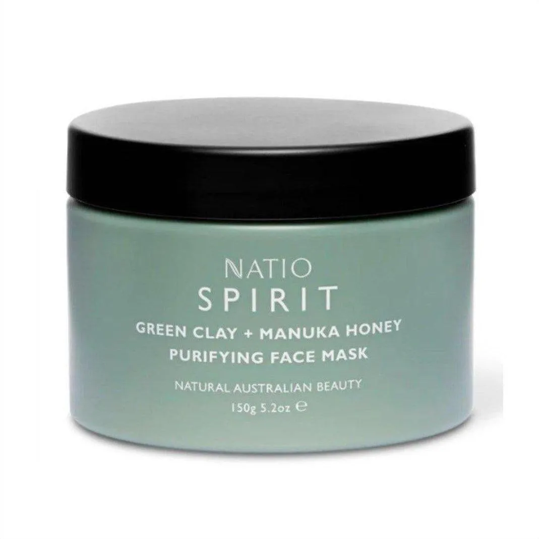Natio Spirit Green Clay & Manuka Honey Purifying Face Mask 150g
