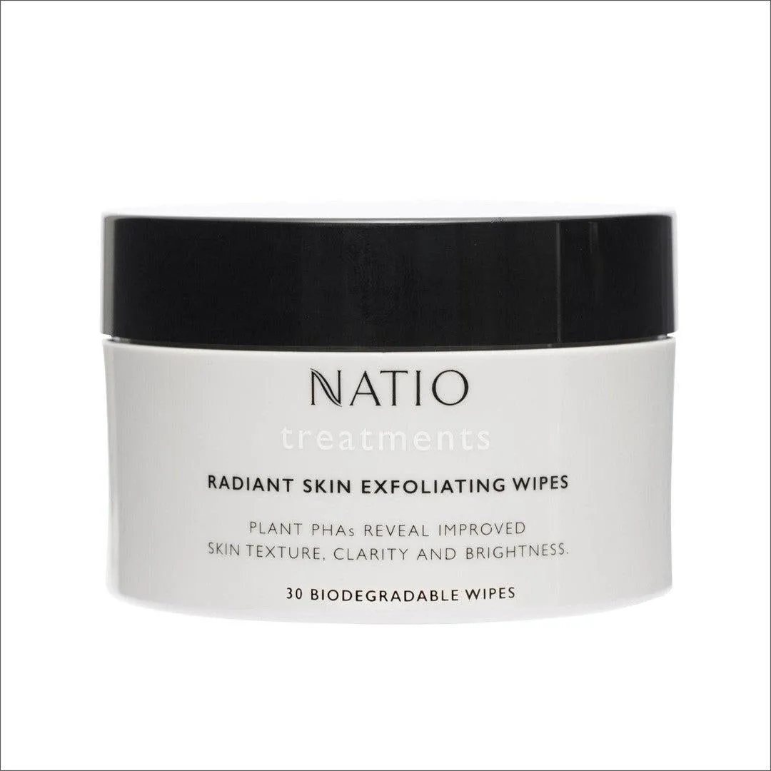 Natio Treatments Radiant Skin Exfoliating Wipes 30 wipes