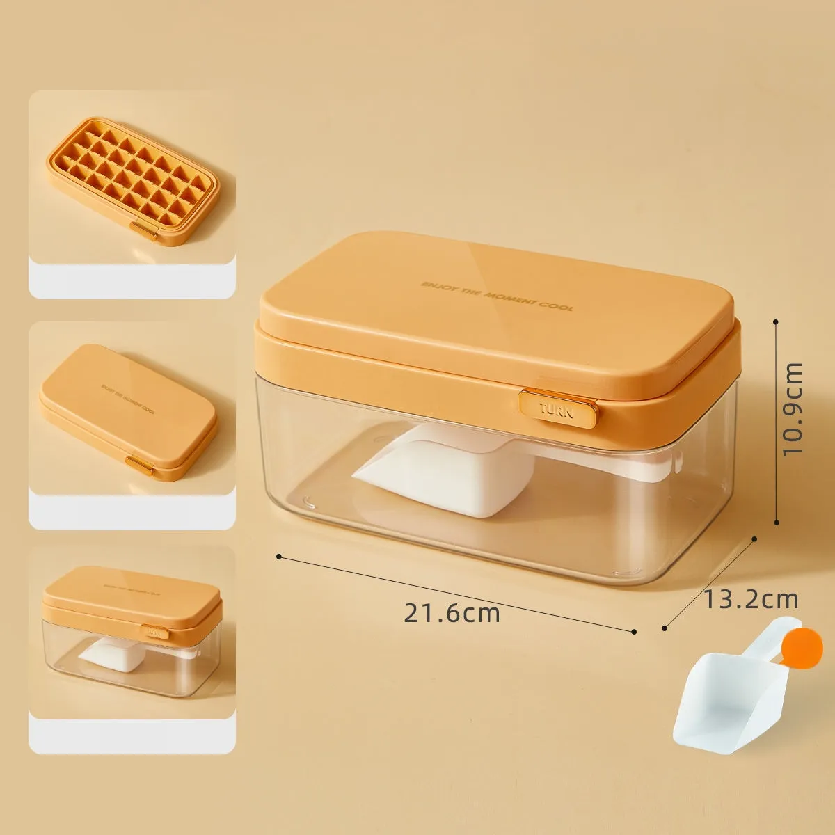 Summer Chill Square Ice Cube Tray for Refreshing Drinks